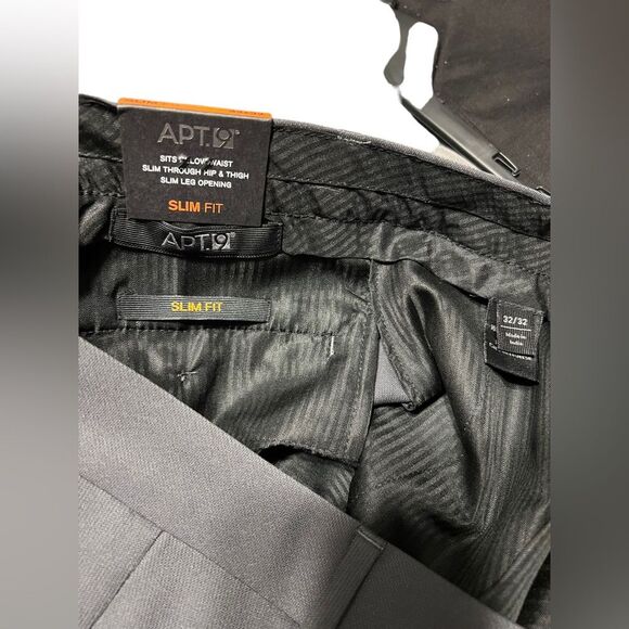 APT 9 Slim Fit Dress Pants Asphalt Gray 32x32 NWT - Picture 5 of 5